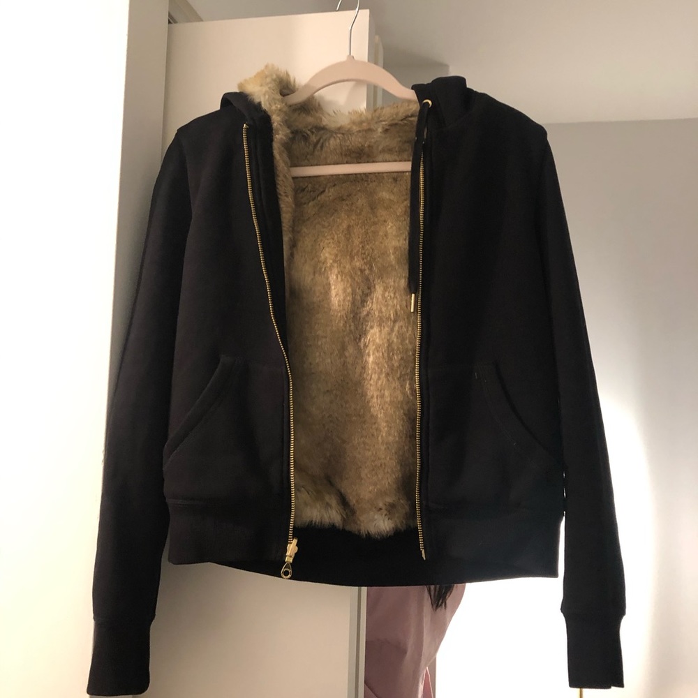 Juicy Couture fur inside black Jacket